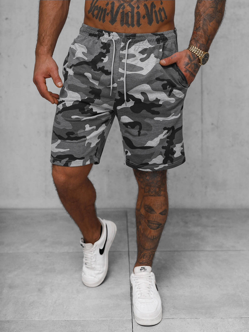 Pantalón corto de hombre gris OZONEE JS/8K283/2