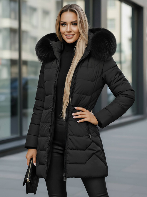 Chaqueta de mujer negra OZONEE JS/16M9121/392Z