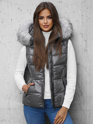 Chaleco de mujer gris OZONEE O/DK027/24Z