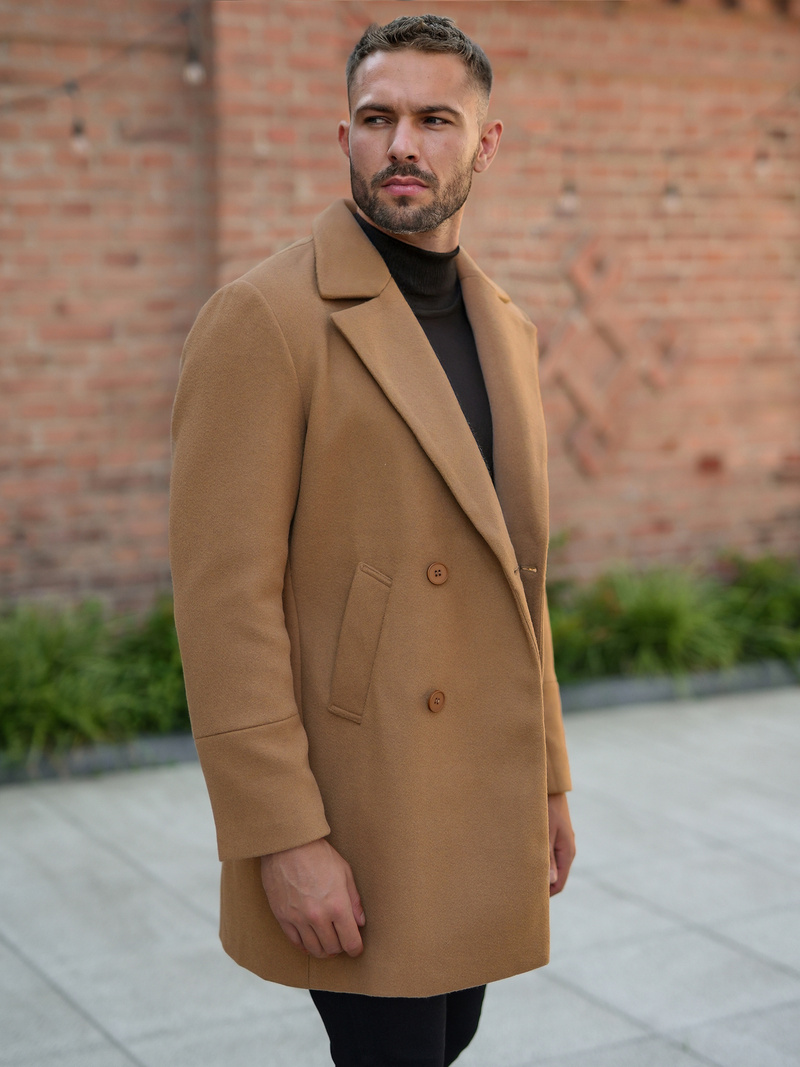 Abrigo de hombre camel OZONEE JS/11Z8269