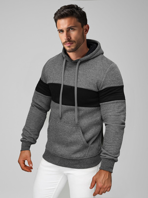 Sudadera de hombre grafito OZONEE JS/8B1316/5Z