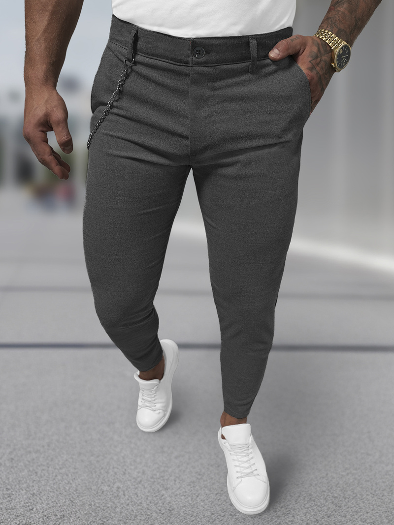 Pantalón chino de hombre grafito OZONEE DJ/3300