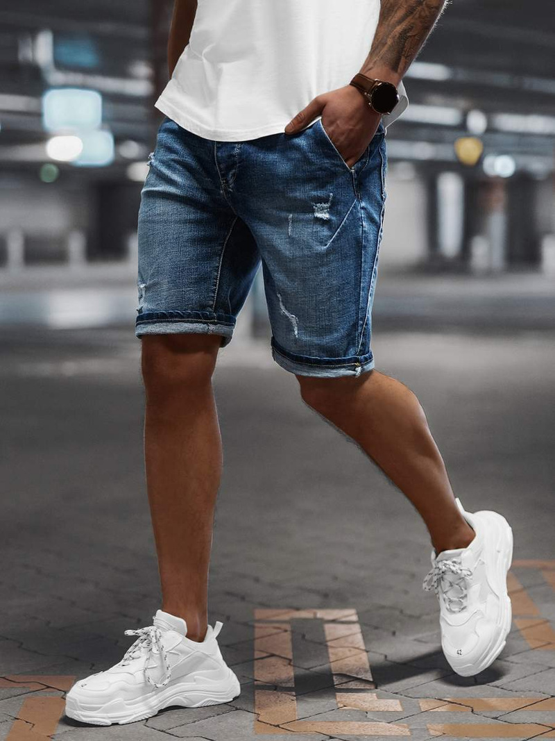 Pantalón corto de hombre azul OZONEE NB/MP0042BZ