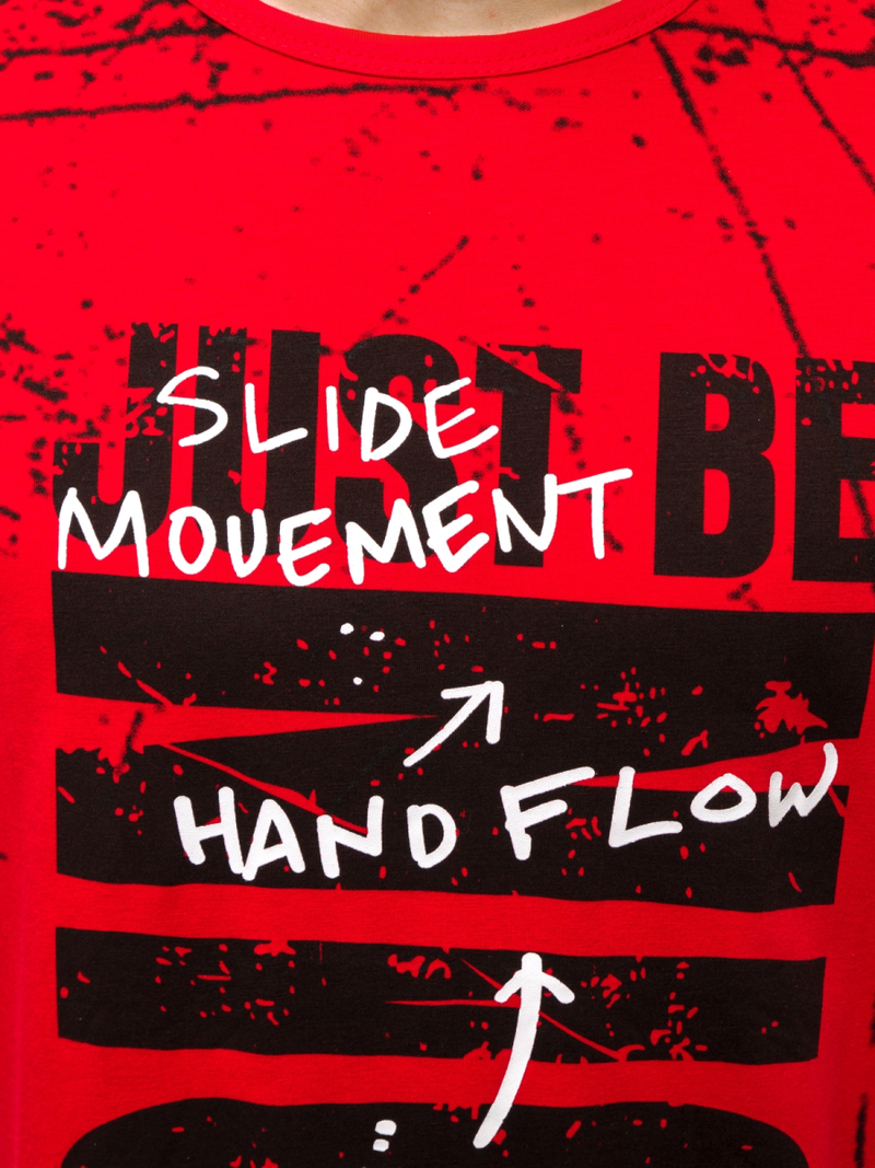 Camiseta de hombre roja OZONEE JS/KS1983