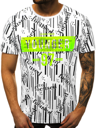 Camiseta de hombre blanco OZONEE JS/KS1993