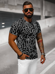 Camiseta de hombre negra OZONEE JS/8T1198/3