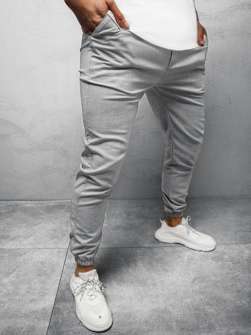 Pantalón chino de hombre gris OZONEE DJ/5539