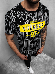 Camiseta de hombre negra OZONEE JS/KS1993Z