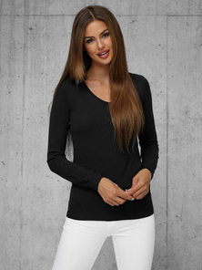 Suéter de mujer negro OZONEE JS/8006/9