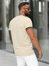 Camiseta de hombre beige OZONEE O/QS11628