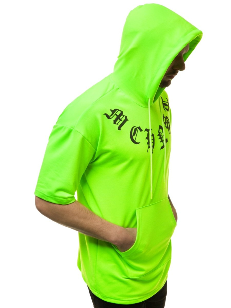 Sudadera de hombre neón verde OZONEE MACH/1183