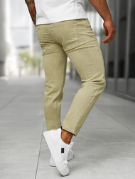 Vaqueros de hombre beige OZONEE BL/JK880