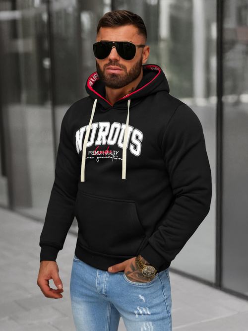 Sudadera de hombre negra OZONEE O/TT30510