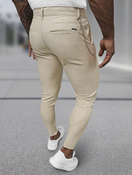 Pantalón chino de hombre beige OZONEE DJ/3300