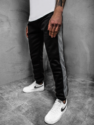Pantalón de chándal de hombre negro-gris OZONEE JS/JZ11003Z