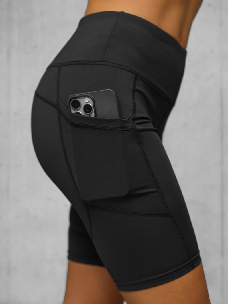 Leggins mujer cortos negros OZONEE JS/XY24003S