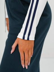 Conjunto de chándal de dos piezas blanco-azul marino OZONEE JS/M60815AB