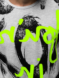 Camiseta de hombre gris OZONEE JS/KS1985Z