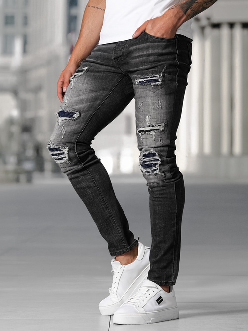Vaqueros de hombre negras OZONEE NB/MP0075NZ