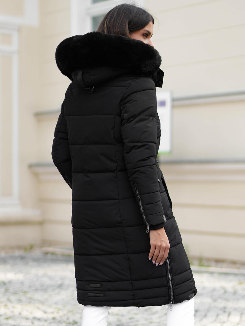 Chaqueta de mujer negra OZONEE O/W377Z