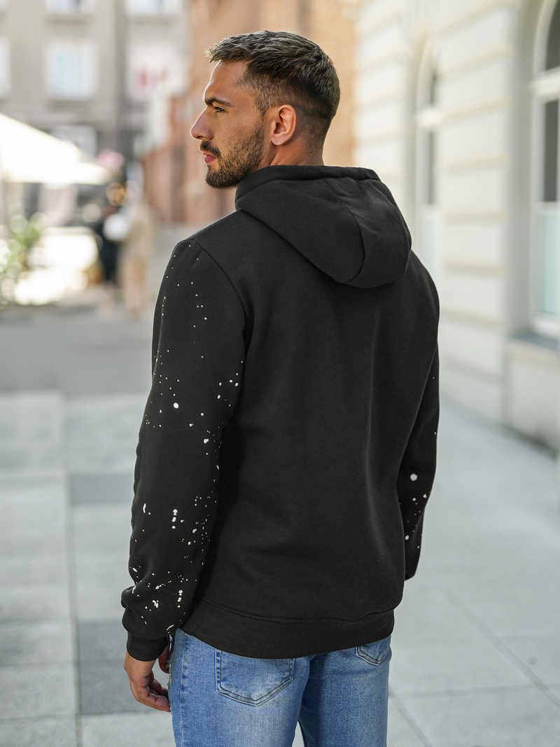 Sudadera de hombre negra OZONEE JS/8B1737/3