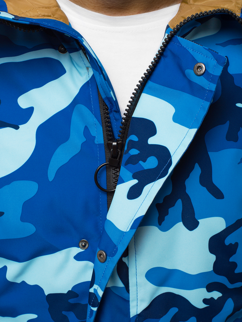 Chaqueta de hombre camo-azul OZONEE JS/2019005