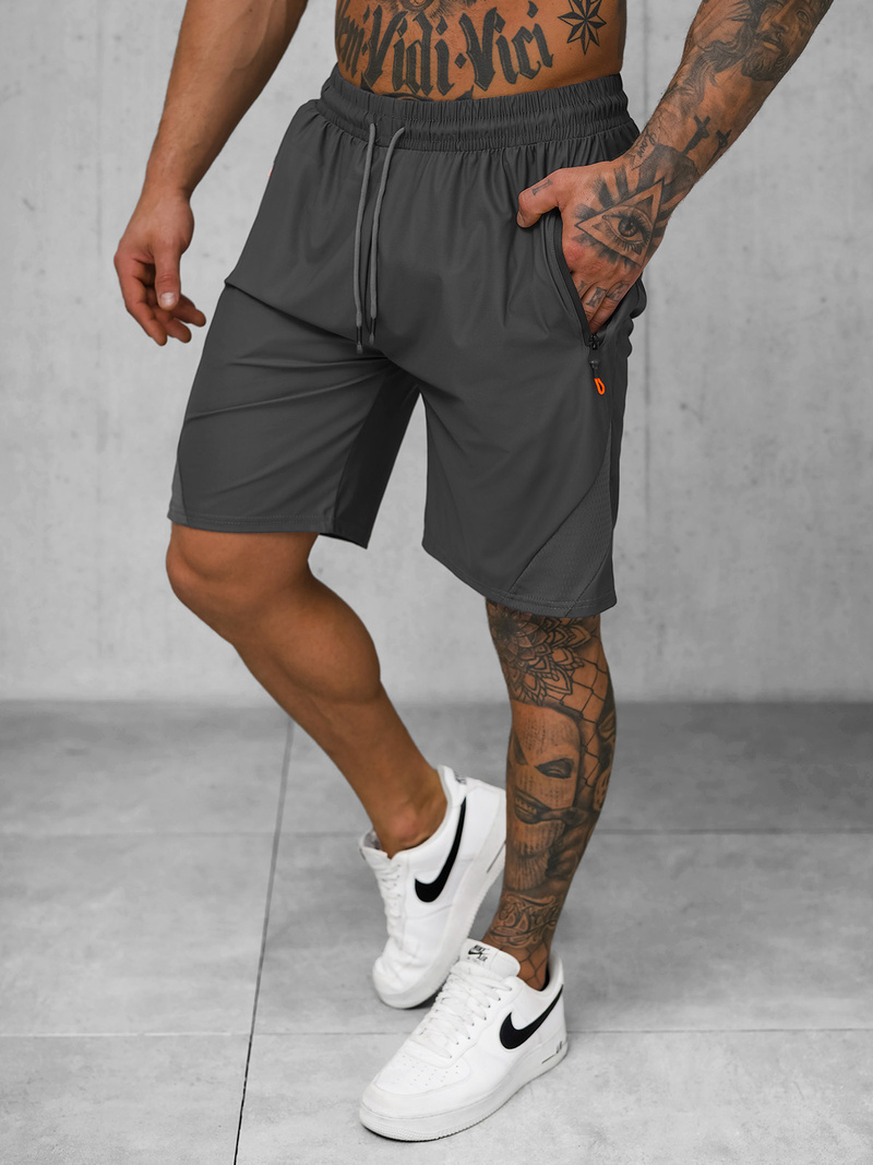 Pantalones cortos deportivos para hombre grafito OZONEE JS/12K1800/5