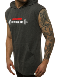 Camiseta sin mangas de hombre grafito OZONEE MACH/M1211