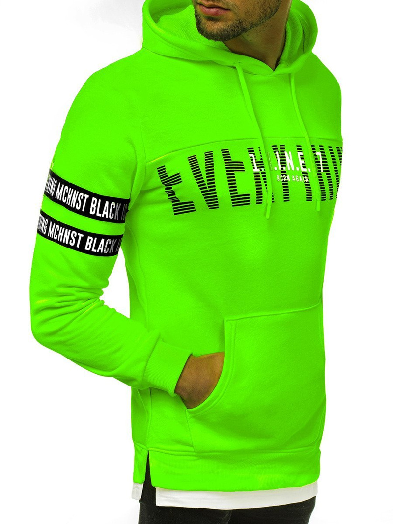 Sudadera de hombre neón verde OZONEE MACH/3123
