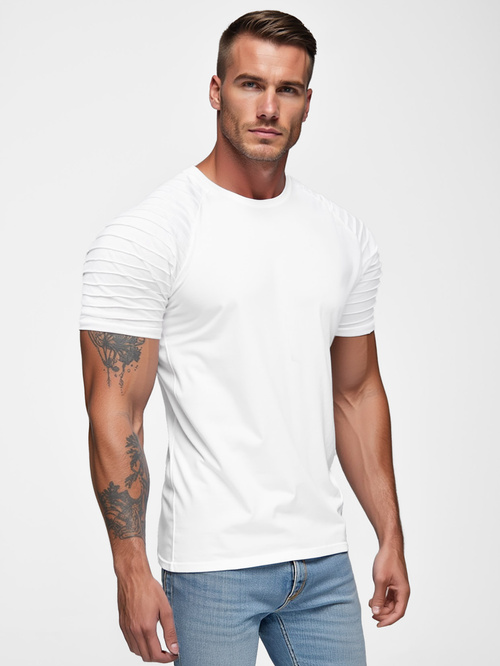 Camiseta de hombre blanco OZONEE JS/8T88/1