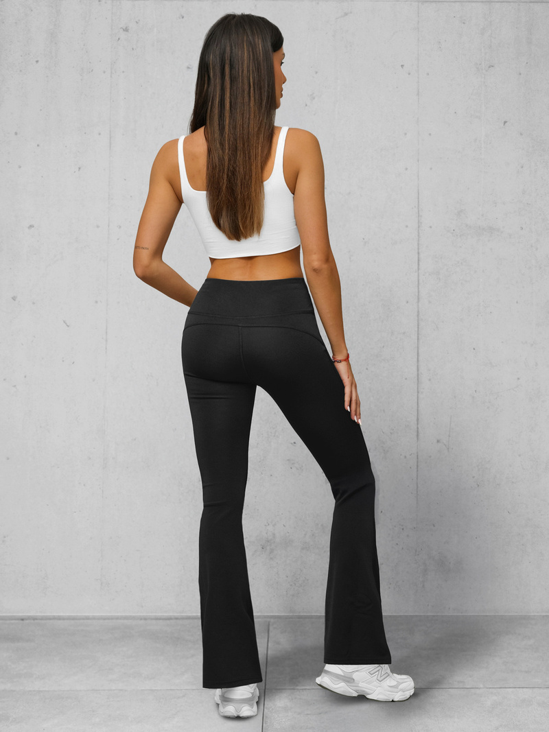 Leggings para mujer con piernas anchas negras OZONEE JS/17K570/3