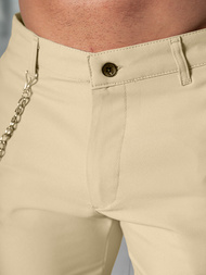 Pantalón chino de hombre beige OZONEE DJ/3300Z