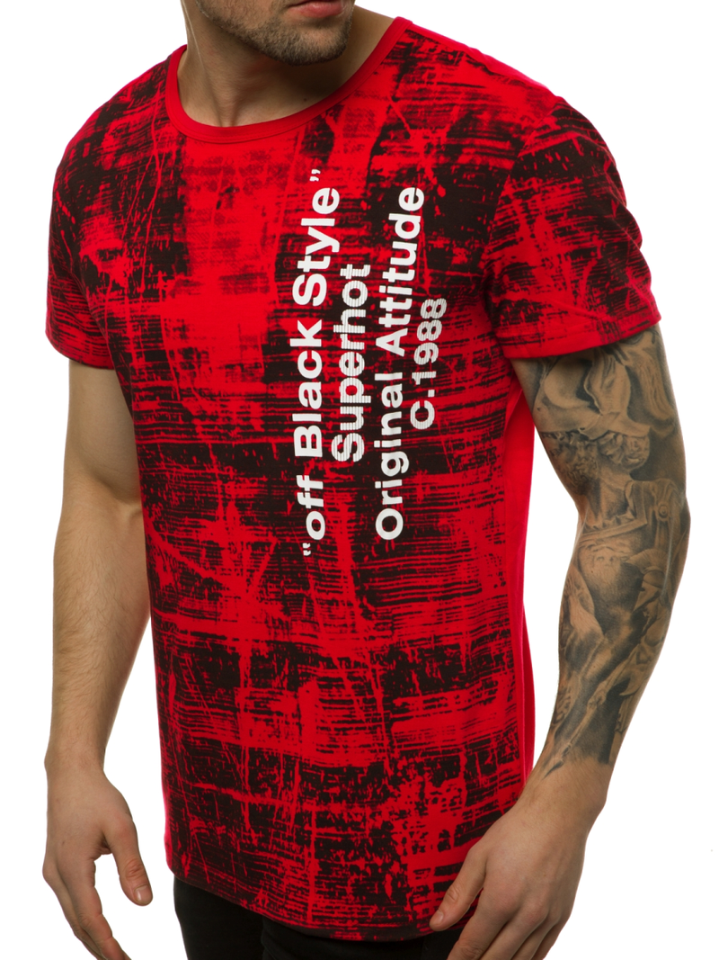 Camiseta de hombre roja OZONEE JS/SS10920