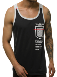 Camiseta sin mangas de hombre negra OZONEE JS/SS11076