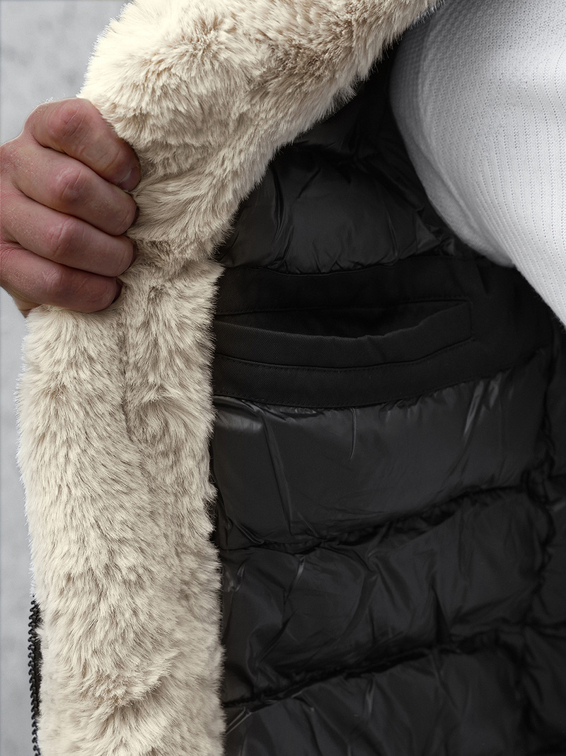 Chaqueta de invierno de hombre negra OZONEE JS/22M51/392