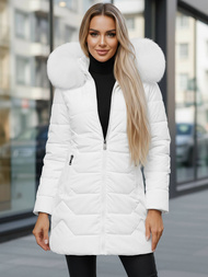 Chaqueta de mujer blanca OZONEE JS/16M9121/281Z