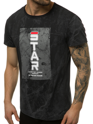 Camiseta de hombre negra OZONEE JS/SS10927