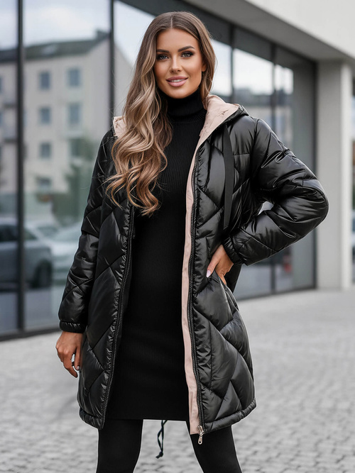 Chaqueta de mujer negra OZONEE JS/5M3189/392Z