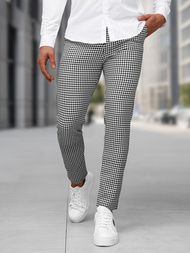 Pantalón de hombre negro-blanco OZONEE DJ/5531Z