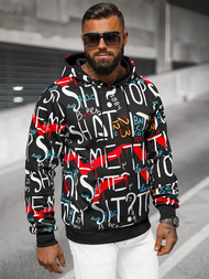 Sudadera de hombre negra OZONEE JS/8B1233/3