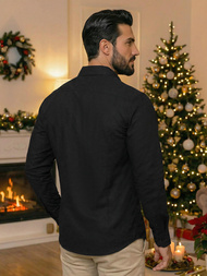 Camisa de hombre negra OZONEE O/V125Z