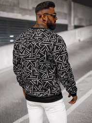 Sudadera de hombre negra OZONEE JS/8B1219/3