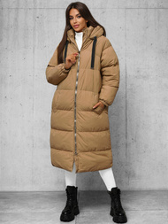 Chaqueta de mujer camel OZONEE JS/5M3163/84Z