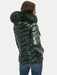 Chaqueta de mujer en verde OZONEE JS/M773/238