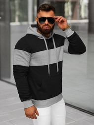 Sudadera de hombre negra OZONEE JS/8B1313/3