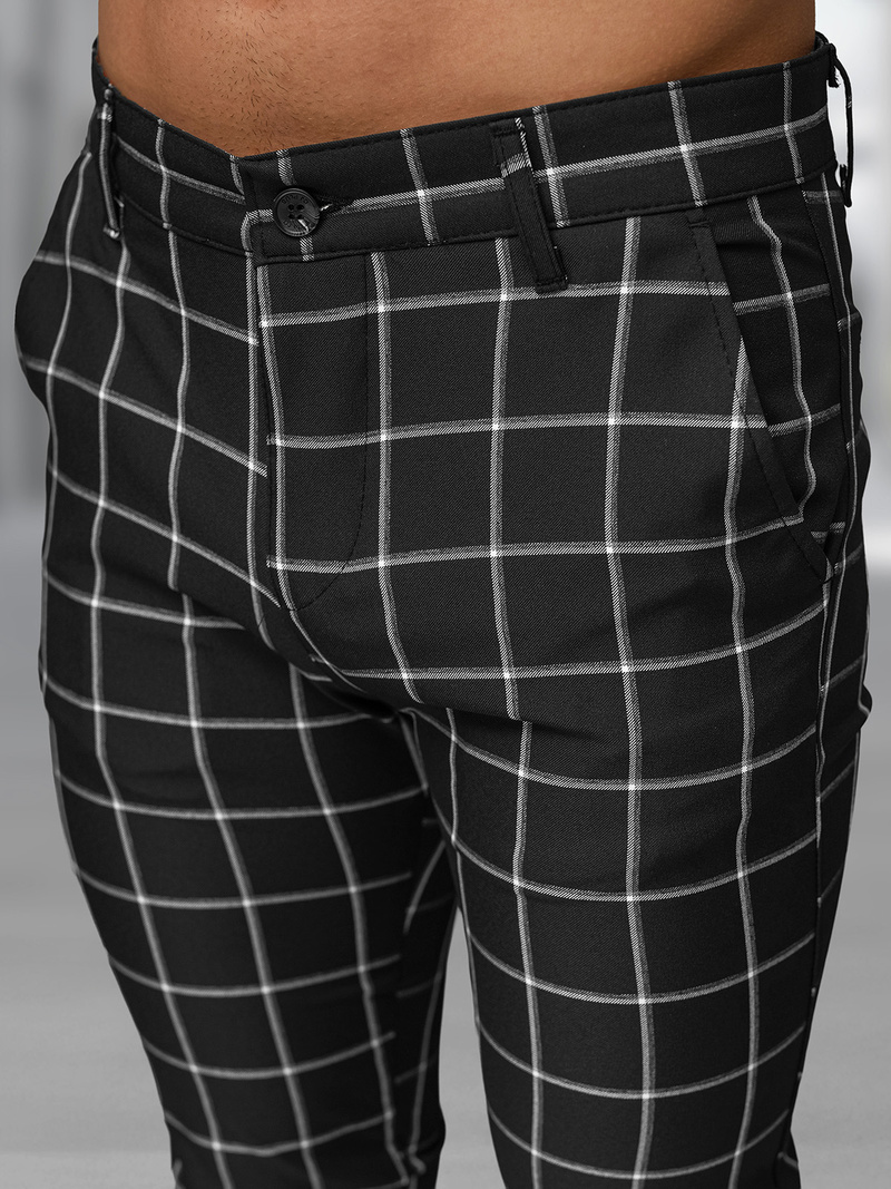 Pantalón chino de hombre negras OZONEE DJ/5522Z