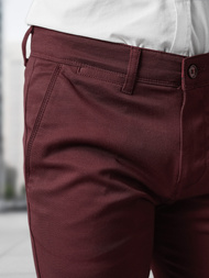 Pantalón chino de hombre burdeos OZONEE V/5100