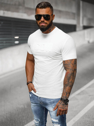 Camiseta de hombre blanco OZONEE NB/MT3111