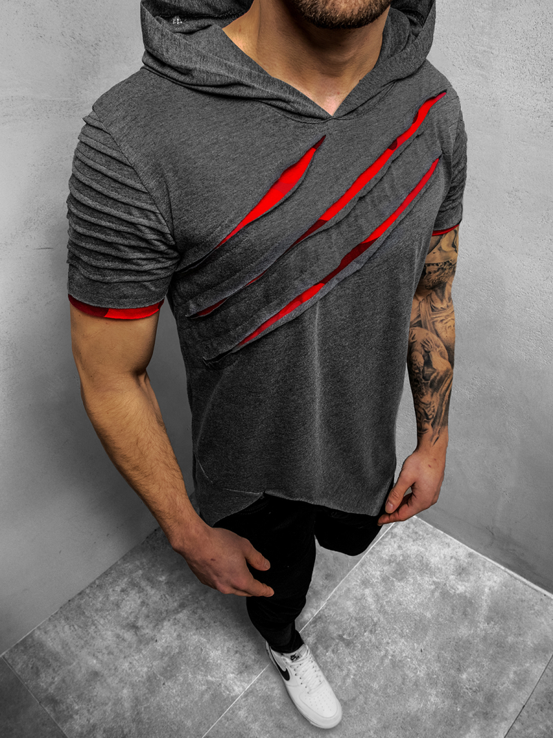 Camiseta de hombre grafito OZONEE O/1187XZ