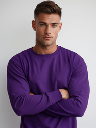 Sudadera de hombre violeta OZONEE JS/2001-10Z